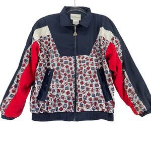 Vintage 90s Wilson Colorblock Windbreaker Jacket Full Zip Retro Track L classic